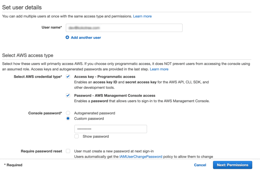 Add new user as admin to AWS console - Studyraft