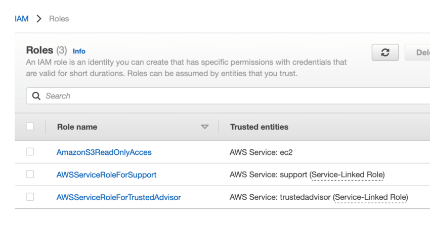 AWS user is not authorized to perform: iam:ListRoles - Studyraft