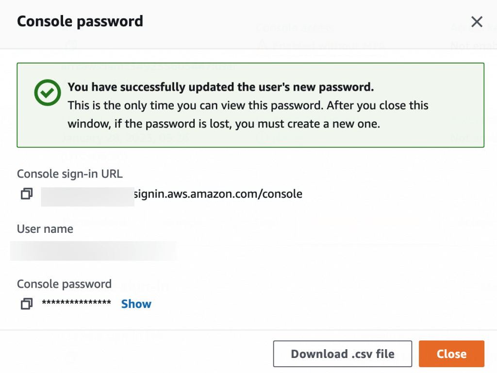 How to update password of user in AWS Console Studyraft